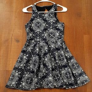 Aeropostale Navy & white lace skater dress